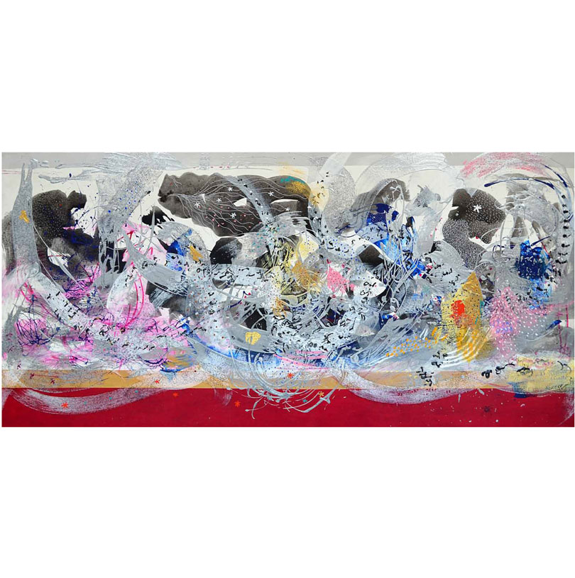 Jatra III
Acrylic on Canvas
46 x 93 inches
2010